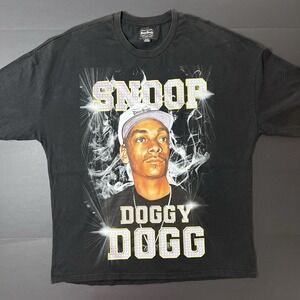 Snoop Dogg TShirt Black XL Mens Hip Hop Rap Tee Big Face Graphic Vintage Style